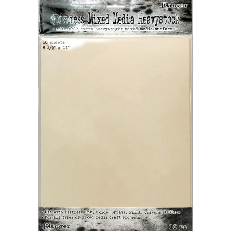 Tim Holtz –  Distress Mixed Media Heavystock 10/Pkg 8.5X11