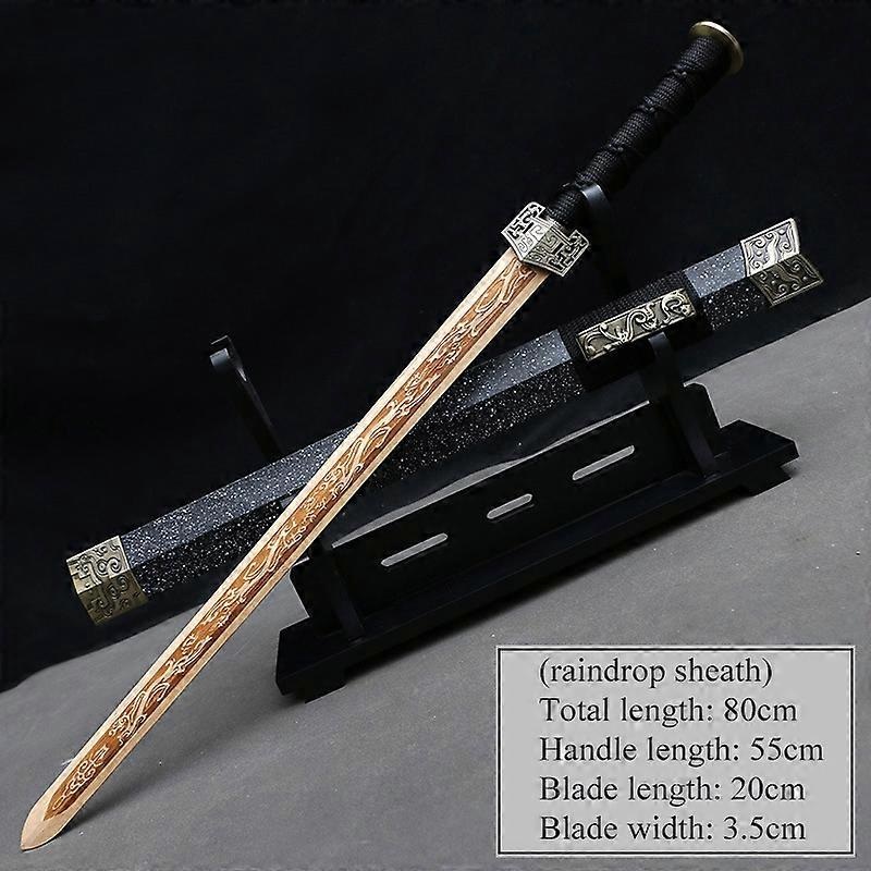 103cm Han Sword Qin Sword Boys Sword Wooden With Carving Blade Long And Short Cosplay Props Toys For Children
