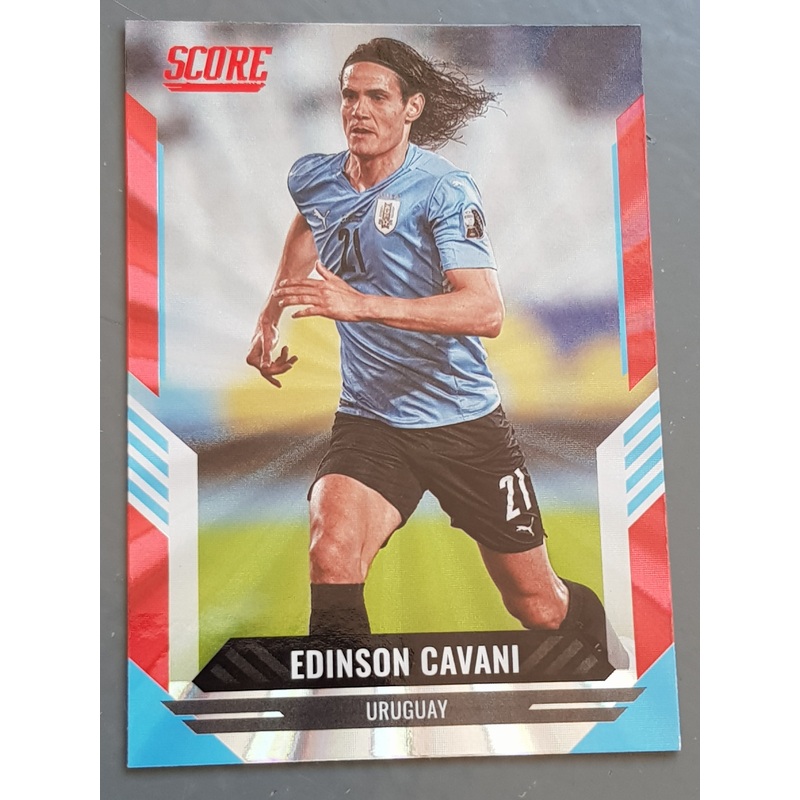 2021-22 Panini Score FIFA Edinson Cavani #24 Red Laser Parallel Trading Card