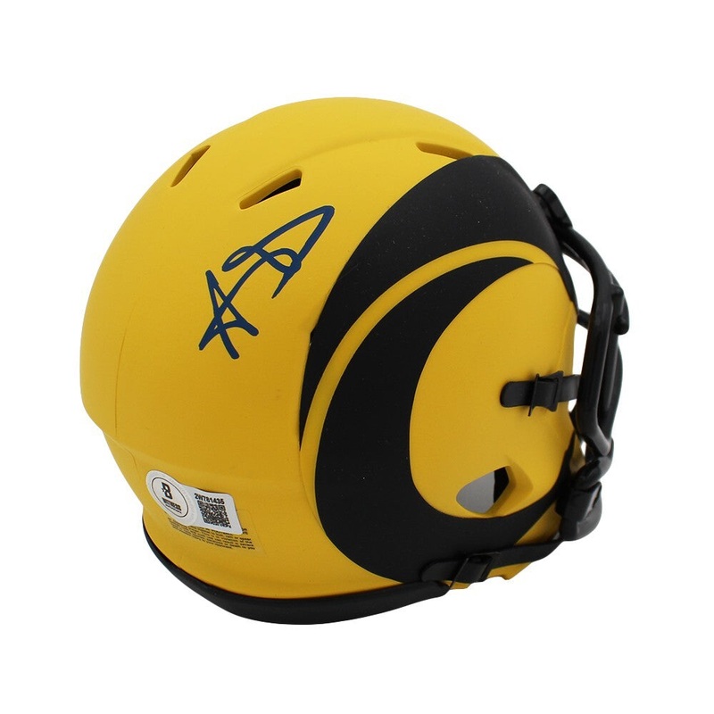 Aaron Donald Signed Los Angeles Rams Speed Rave NFL Mini Helmet