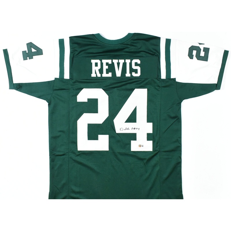 Darrelle Revis Autographed Green Pro Style Jersey – Beckett W Hologram *Black