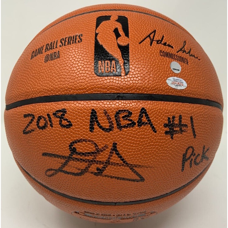Deandre Ayton Lakers Autographed 2018 NBA #1 Pick Basketball GDL LE 1/22