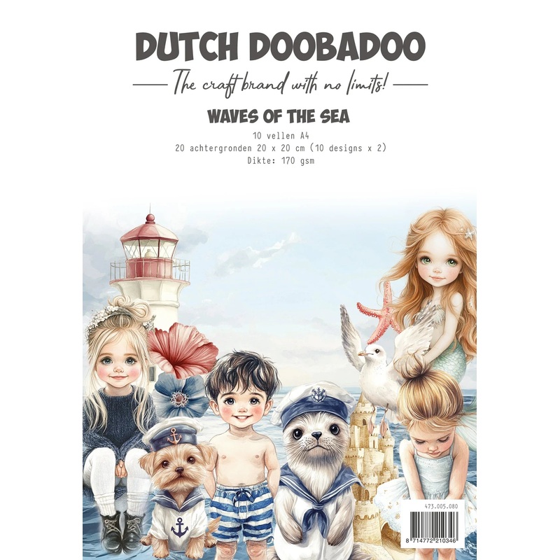 Dutch Doobadoo -Collage Paperset Waves Of The Sea