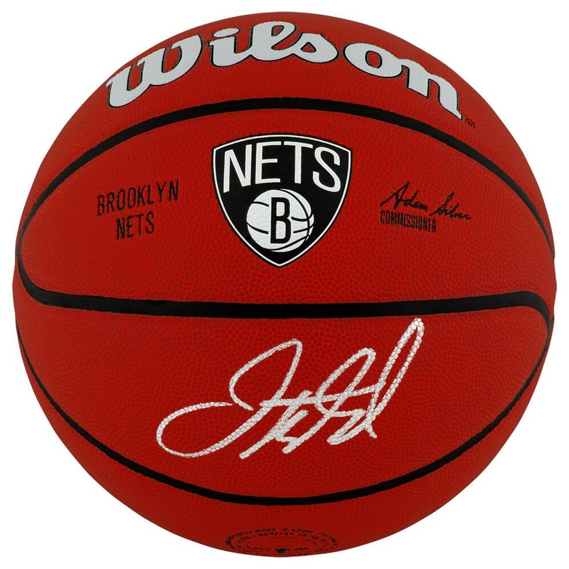 Jason Kidd Signed Brooklyn Nets Logo Wilson NBA Basketball – (SCHWARTZ COA)