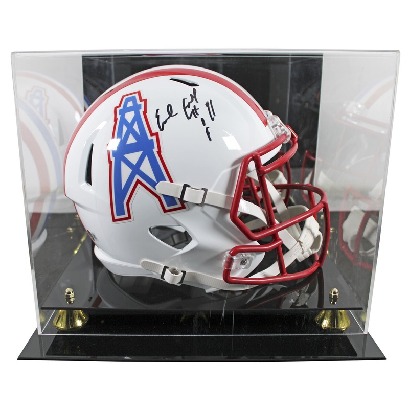 Oilers Earl Campbell HOF Signed 1981-98 TB F/S Speed Rep Helmet W/ Case BAS W