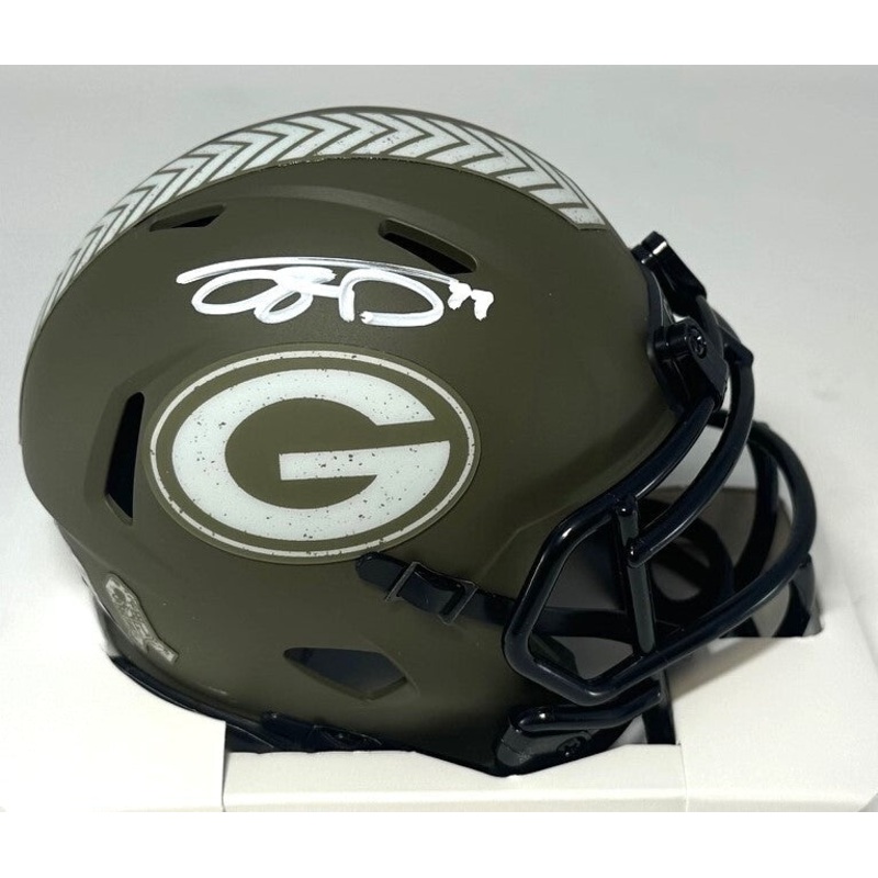 Packers Receiver JAYDEN REED Signed Riddell SALUTE Speed Mini Helmet AUTO – BAS