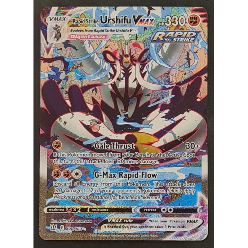 Pokemon Sword and Shield Battle Styles Rapid Strike Urshifu Vmax #170/163 Special Illustration Rare Holo Trading Card
