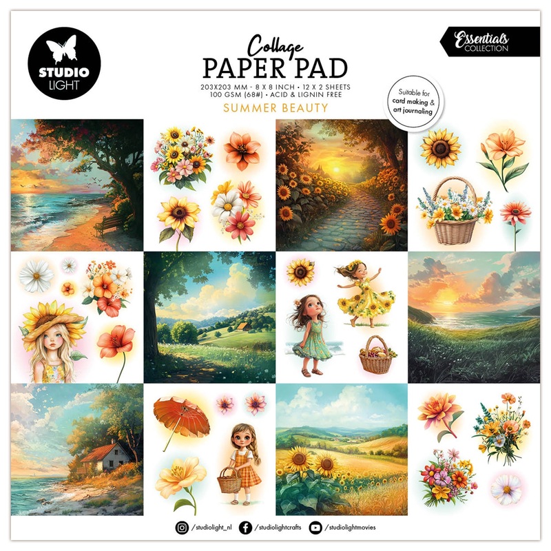 Studio Light Essentials Collage Paper Pad Summer Beauty