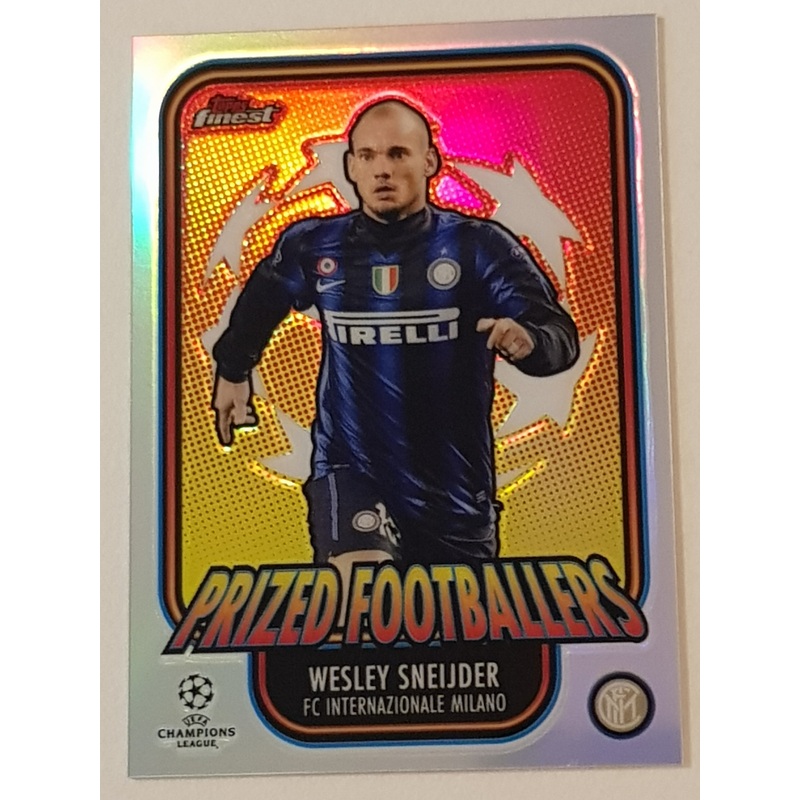 2020-21 Topps Finest UEFA Champions League Prized Footballers Wesley Sneijder #PF-WS Trading Card