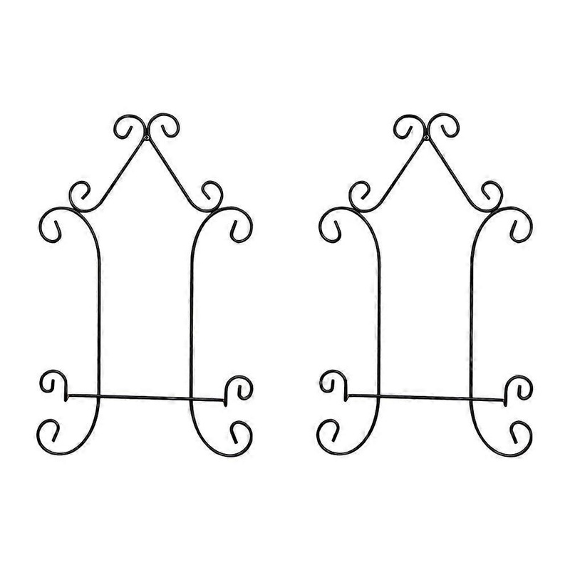 2pcs Plate Holder Wall Display Stand Artwork Display Rack Dish Display Holder
