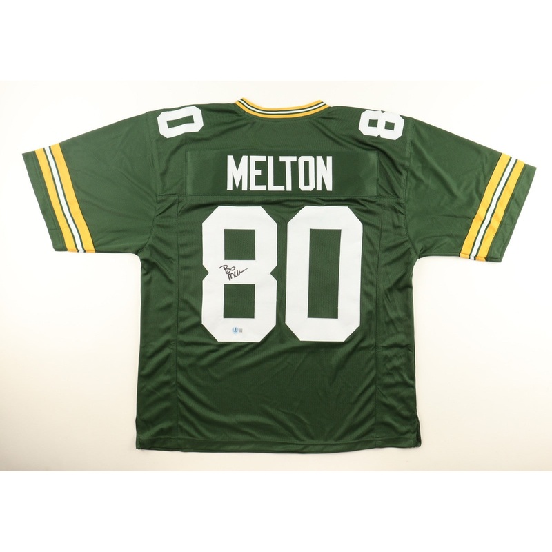 Bo Melton Signed Green Bay Packers Jersey (Beckett) W.R. Switched to Def. Back