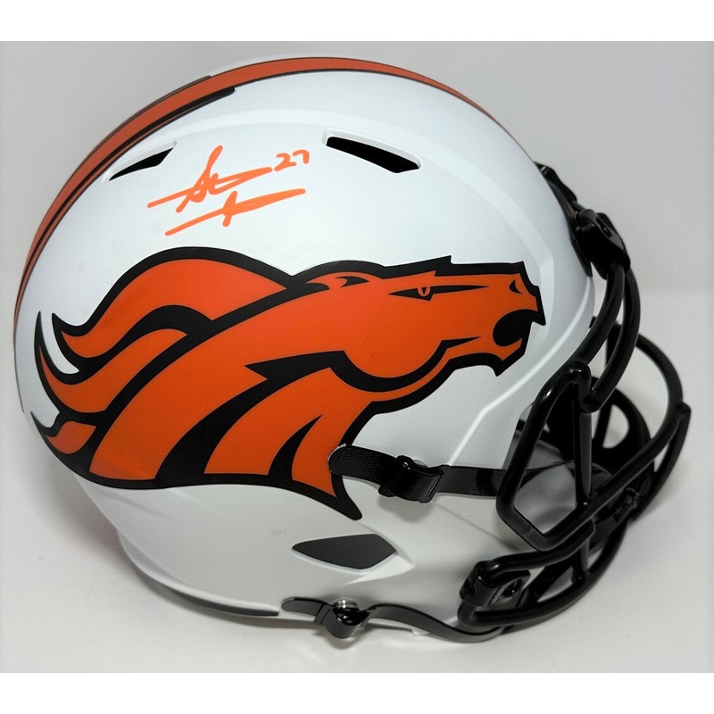 Broncos STEVE ATWATER Signed Full Size LUNAR Replica Speed Helmet AUTO – BAS