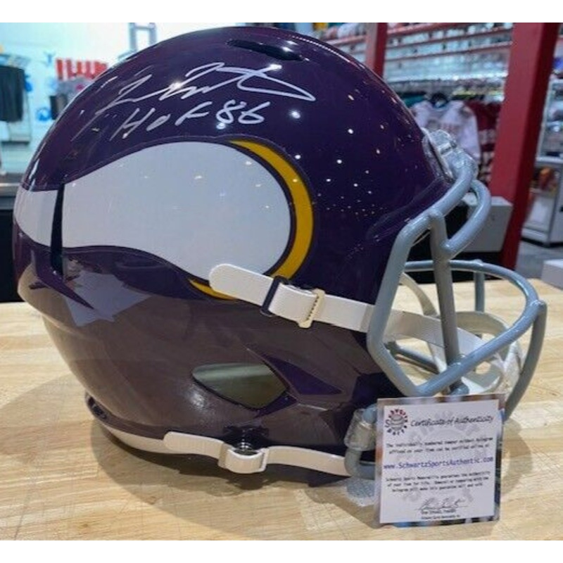 Fran Tarkenton Signed Full Size Minnesota Vikings Helmet (Schwartz COA) HOF Q.B.