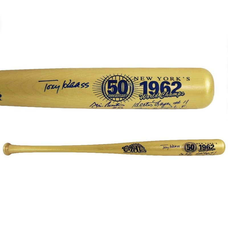 Multi-Signed New York Cooperstown 1962 World Champions 50th Anniversary Bat