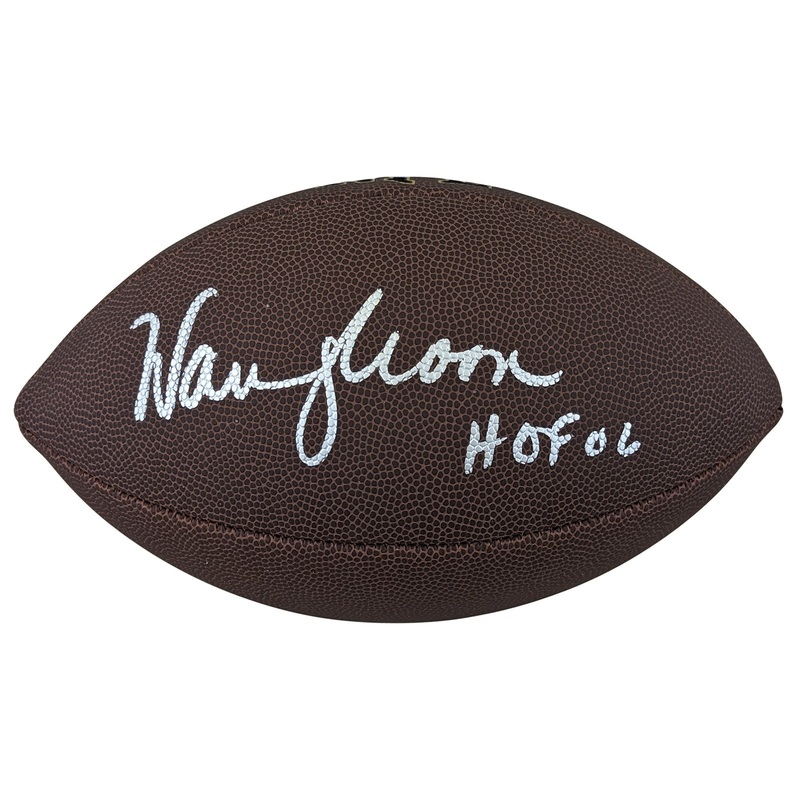 Oilers Warren Moon HOF 06 Signed Wilson Super Grip Nfl Football BAS Witnessed