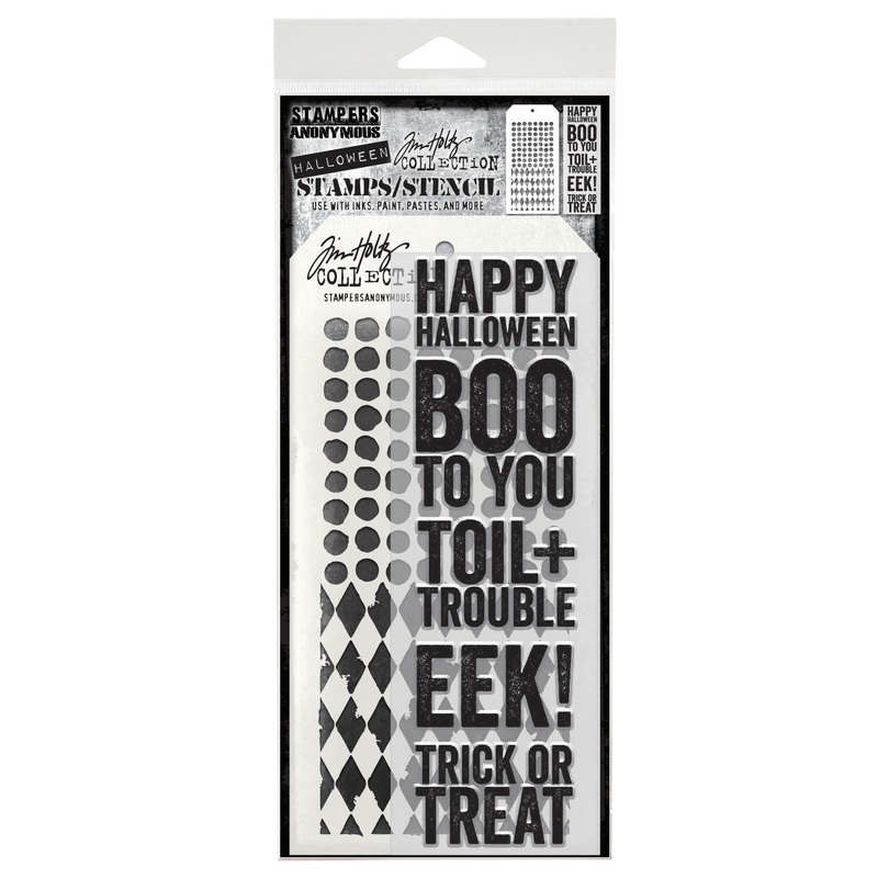 Stampers Anonymous Bold Frights Tim Holtz Clear Stamp and Stencil