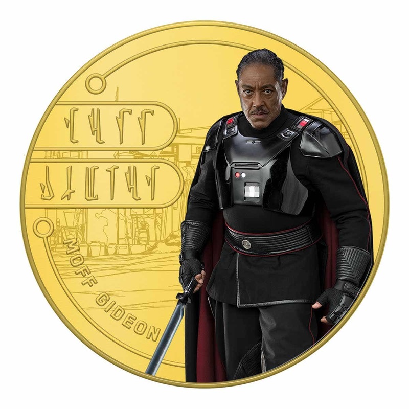 Star Wars The Mandalorian Moff Gideon Gold-plated Prooflike Commemorative