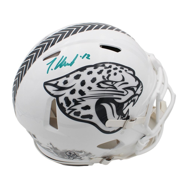Travis Hunter Signed Jacksonville Jaguars Speed Authentic STS3 Helmet
