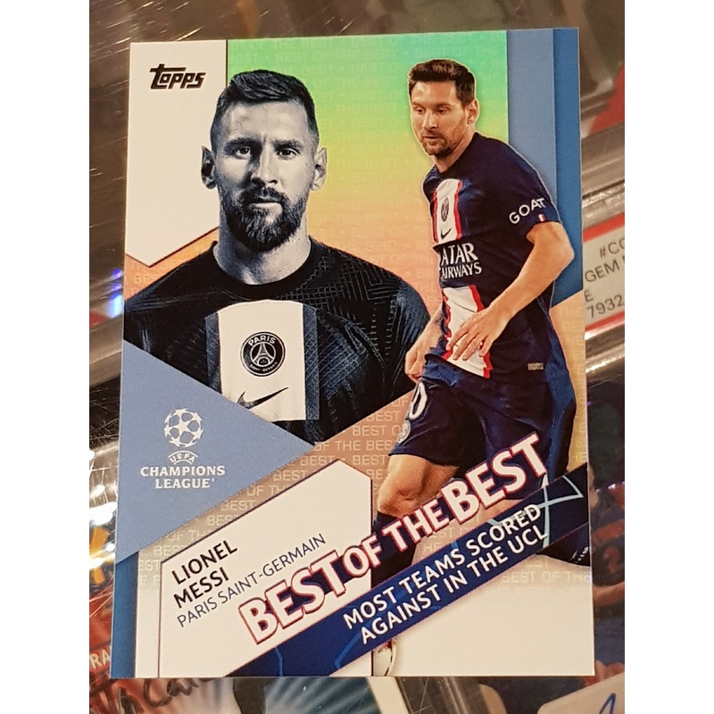 2022-23 Topps UEFA Club Competitions Best of the Best Lionel Messi #BB-7 Trading Card