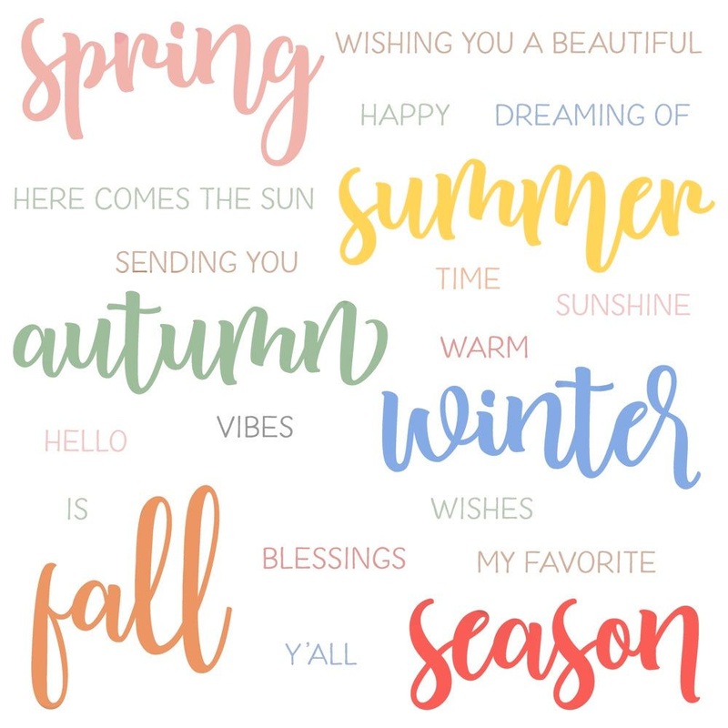 Bitty Buzzwords: Seasons – 4×6 Stamp Set