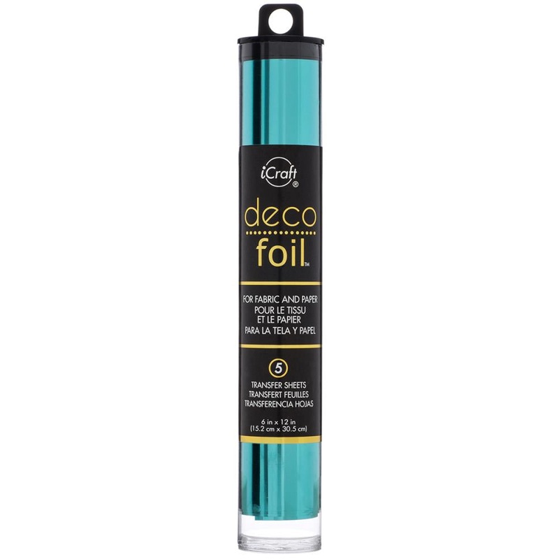 Deco Foil Transfer Sheets 6X12 5/Pkg Aqua
