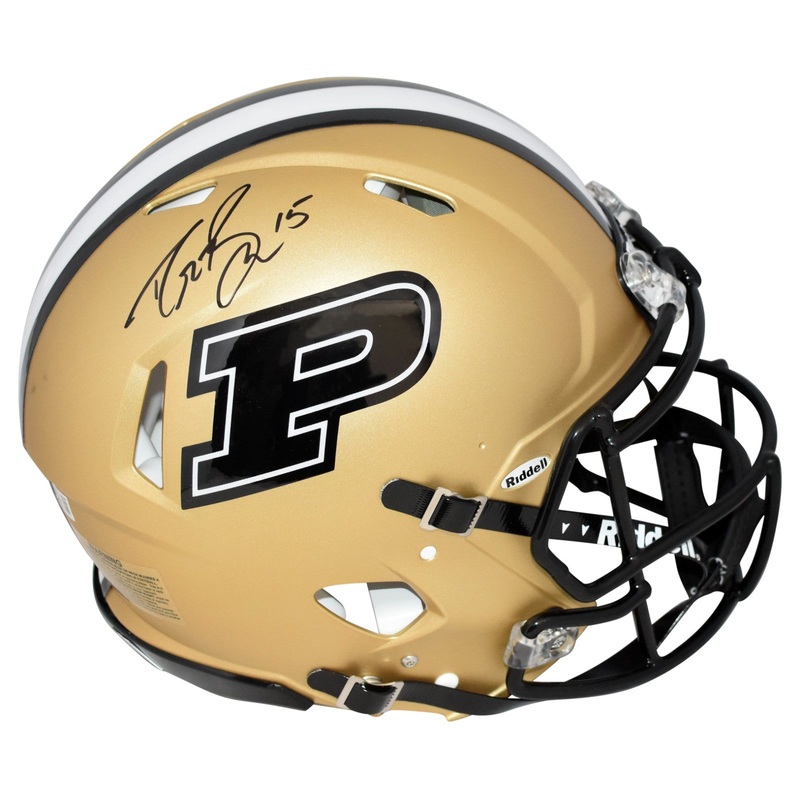 DREW BREES SIGNED PURDUE BOILERMAKERS AUTHENTIC SPEED HELMET BECKETT