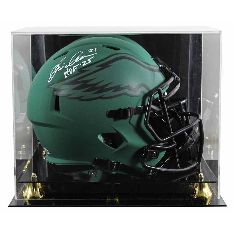 Eagles Eric Allen HOF 25 Signed Rave Full Size Speed Rep Helmet W/ Case BAS W