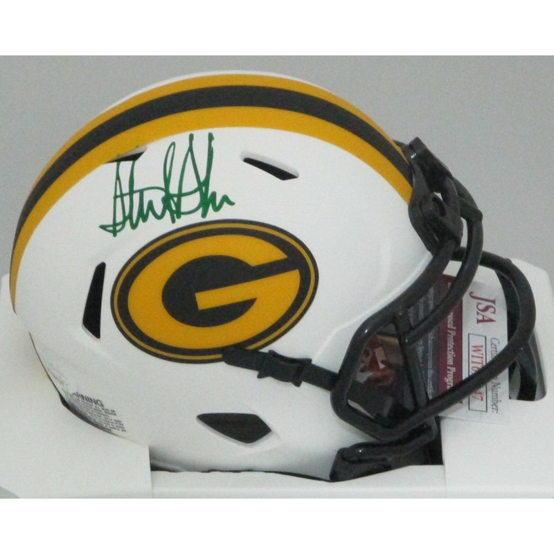 Packers Receiver STERLING SHARPE Signed LUNAR Speed Mini Helmet AUTO – JSA!