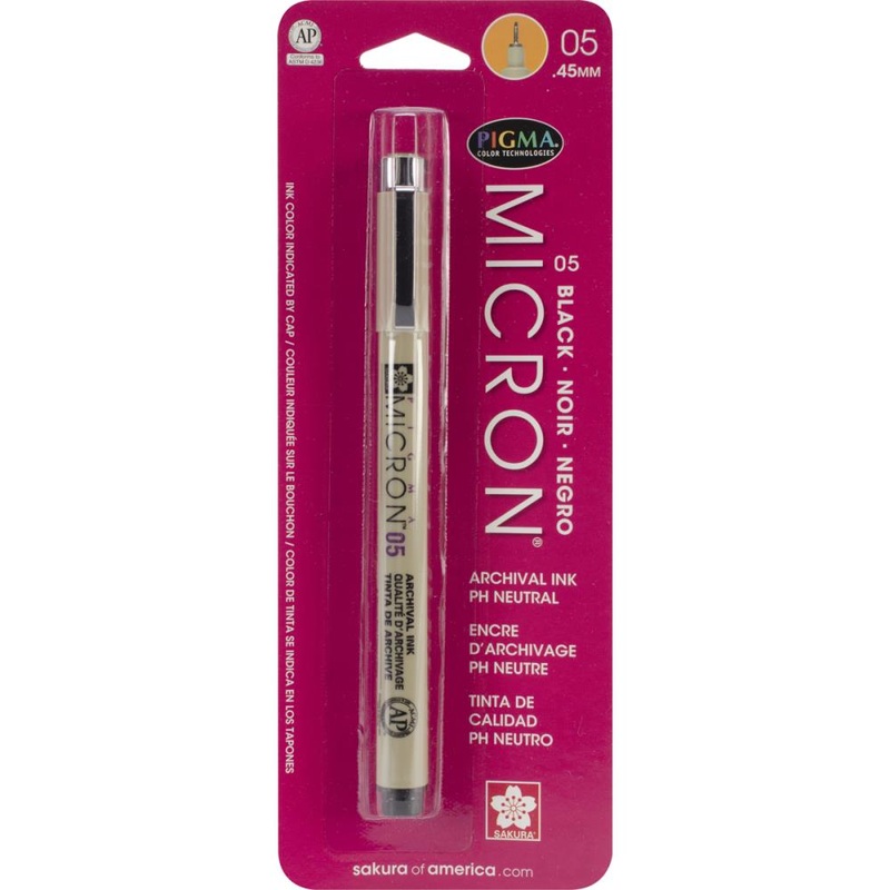 Pigma Micron Pen 05 .45mm Black