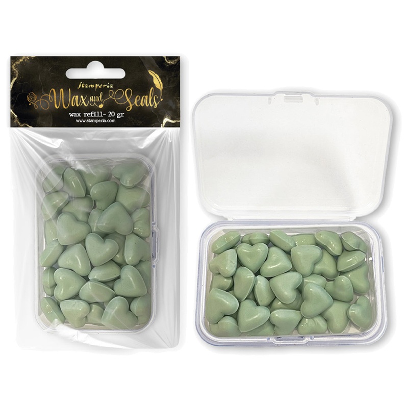 Stamperia Wax Refill Heart Shape Pastel Mint 20gr