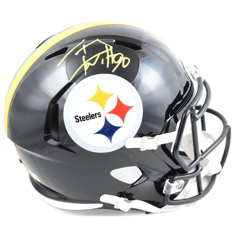 T.J. Watt Autographed Pittsburgh Steelers F/S Speed Helmet – Beckett W Hologram