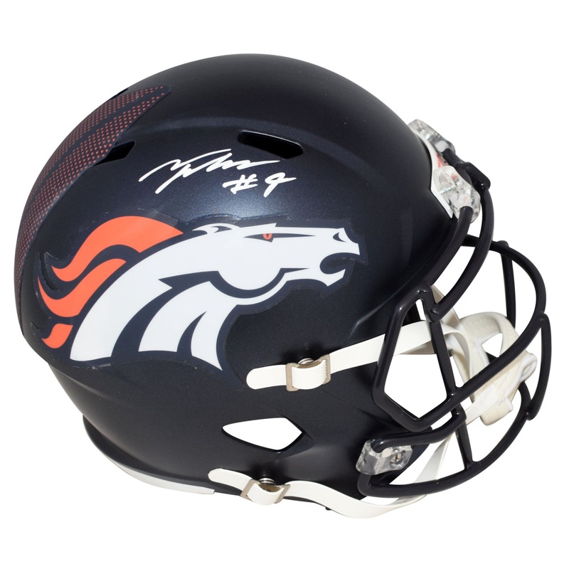 TALANOA HUFANGA SIGNED DENVER BRONCOS FULL SIZE SPEED HELMET BECKETT