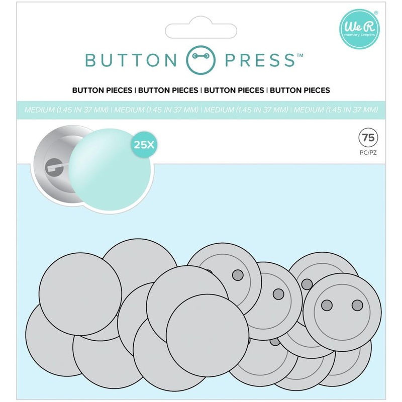 We R Memory Keepers Button Press Refill Pack 25/Pkg Medium (37mm)