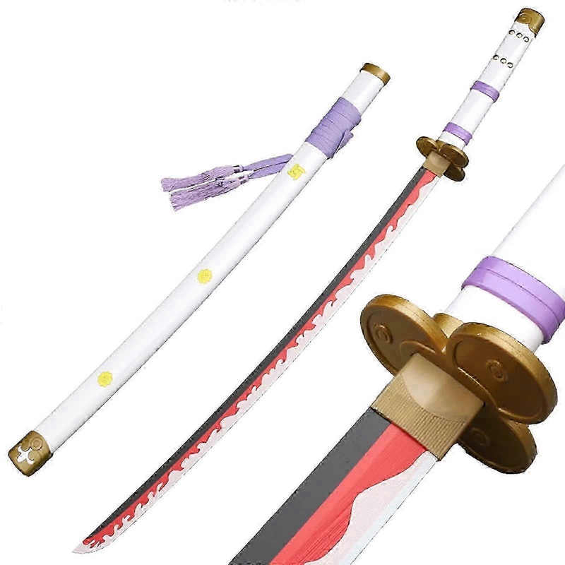 Blade Anime Cosplay Wooden Swords Japanese Katana Handmade Katanas Blade Weapon Prop Wooden Samurai with Sheath for Anime Lovers