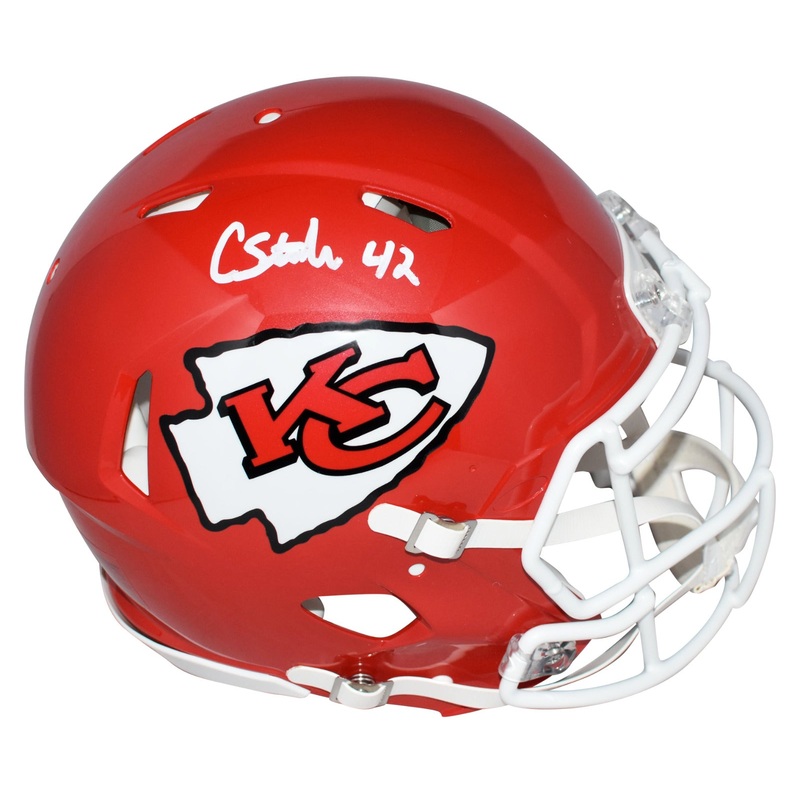 CARSON STEELE AUTOGRAPHED KANSAS CITY CHIEFS AUTHENTIC SPEED HELMET BECKETT