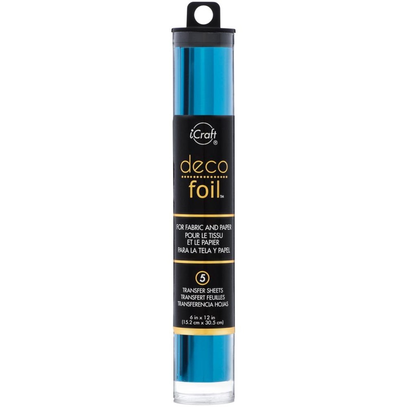 Deco Foil Transfer Sheets 6X12 5/Pkg Ocean Blue