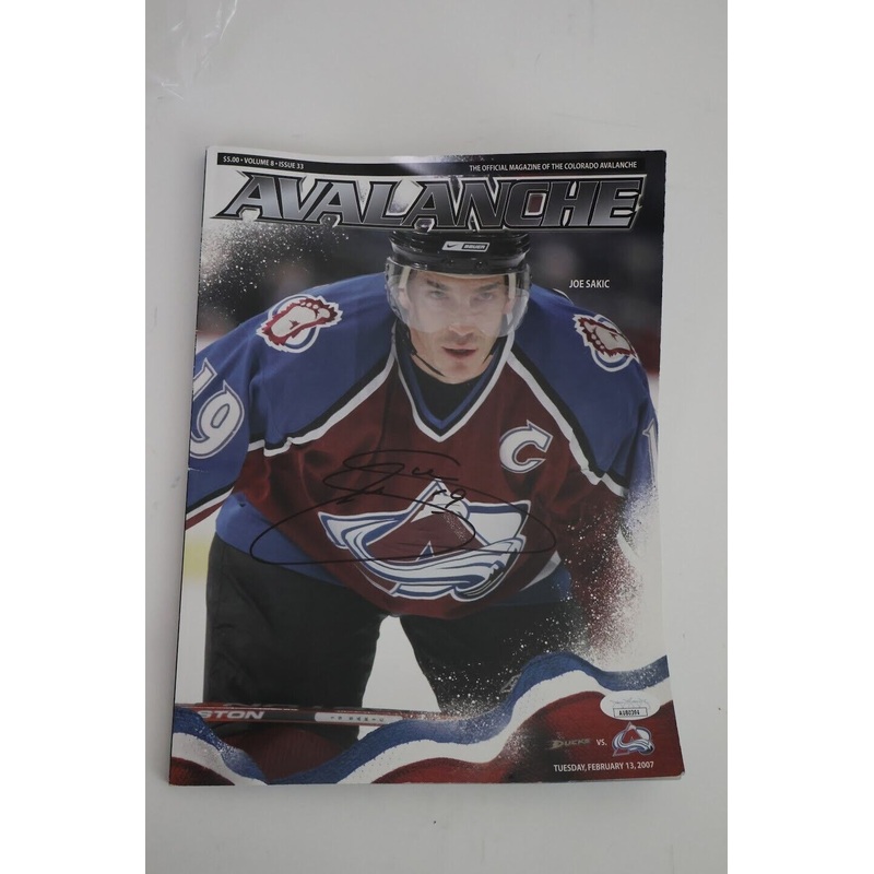 Joe Sakic Autographed Magazine JSA COA
