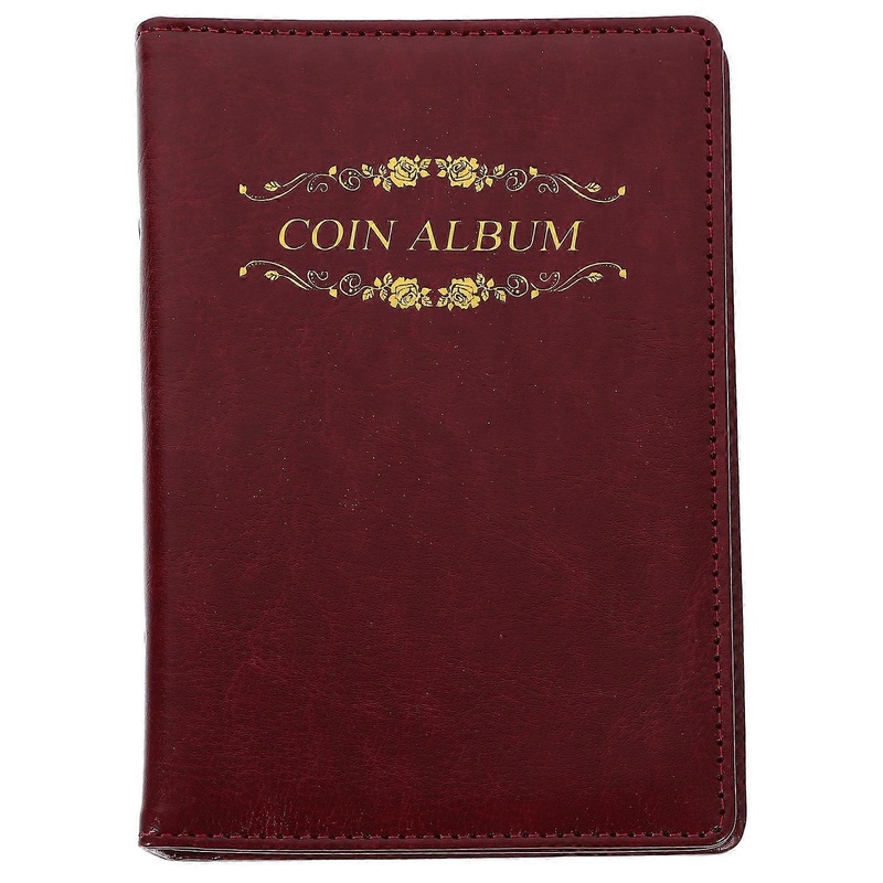 Practical Coin Protection Album For Commemorative Coins Home Display 16.00X10.50X1.80CM Brown 1Pcs
