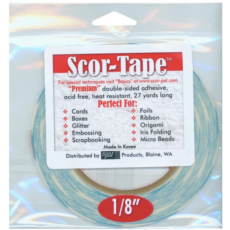 Scor-Tape 1/8 Wide – 27 Yards Double-Sided Adhesive .125