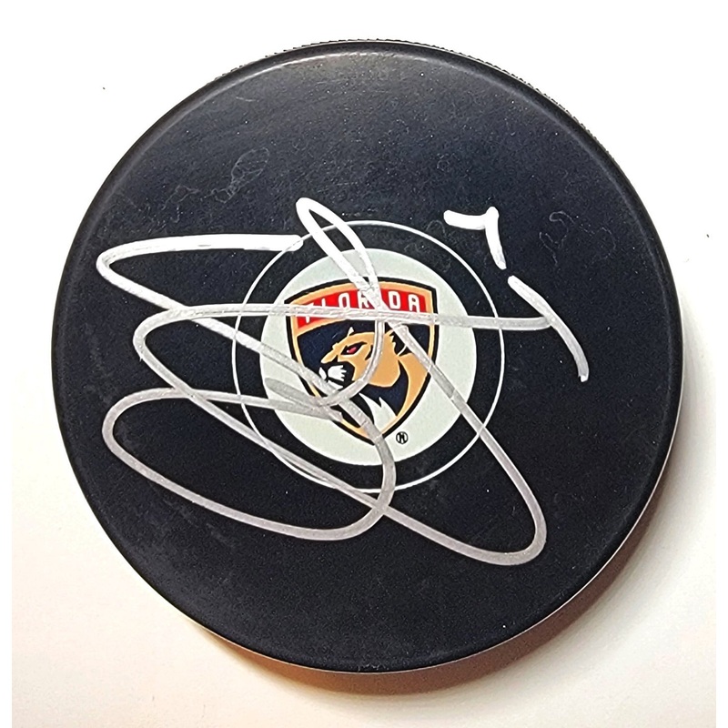 Seth Jones Autographed Florida Panthers Logo Hockey Puck Beckett