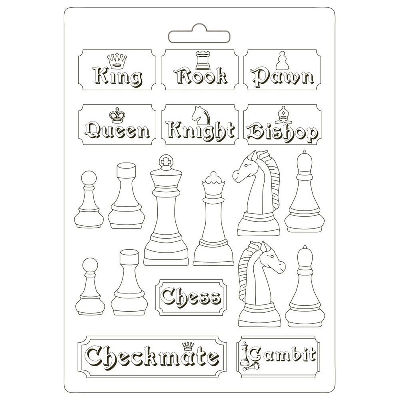 Stamperia Soft Maxi Mould 8.5X11.5 Alice Chessboard