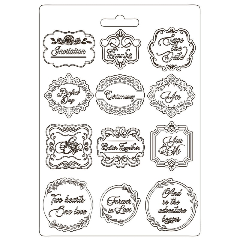 Stamperia Soft Mould A4 You And Me Plates