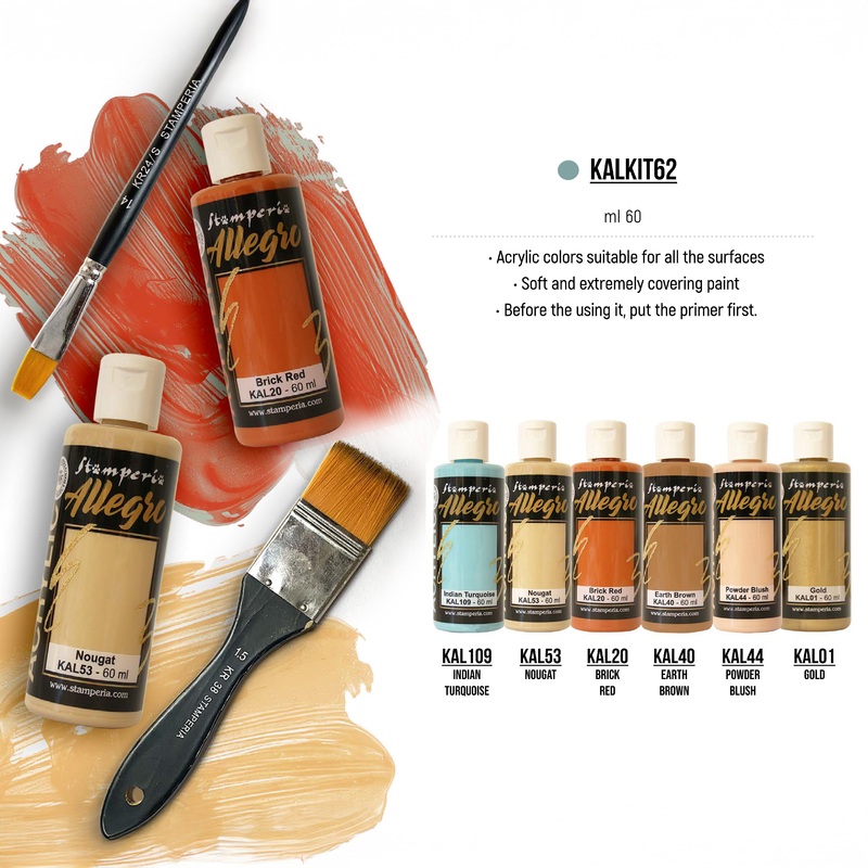 Stamperia Venice City of Art Allegro Paint Kit (6pcs)
