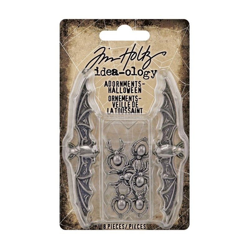 Tim Holtz Idea-Ology Metal Adornments 8/Pkg Halloween