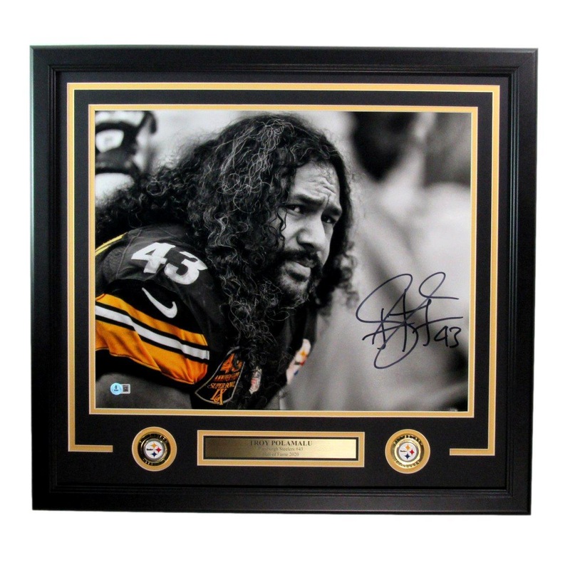 Troy Polamalu HOF Signed/Autographed 16×20 Photo Steelers Framed Beckett 196427