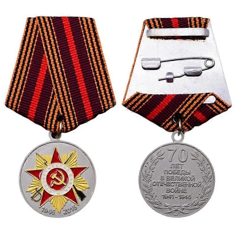 USSR Great Patriotic War Victory Medal 1945- 70th Anniversary Souvenir Medal Classic Military Badge Brooch Exquisite Gift
