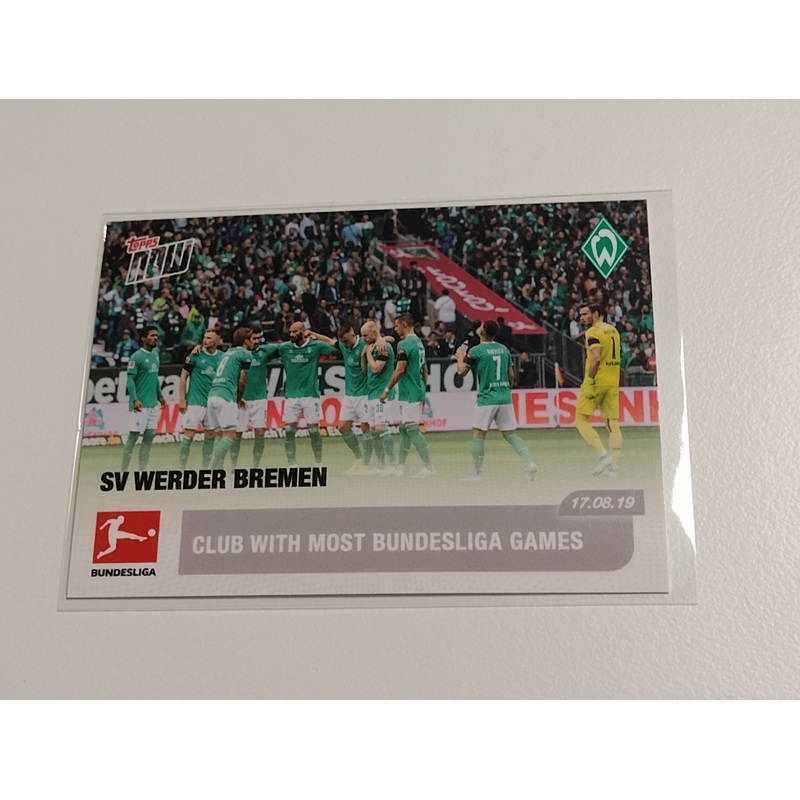 2018-19 Topps Now Bundesliga #2 SV Werder Bremen Trading Card