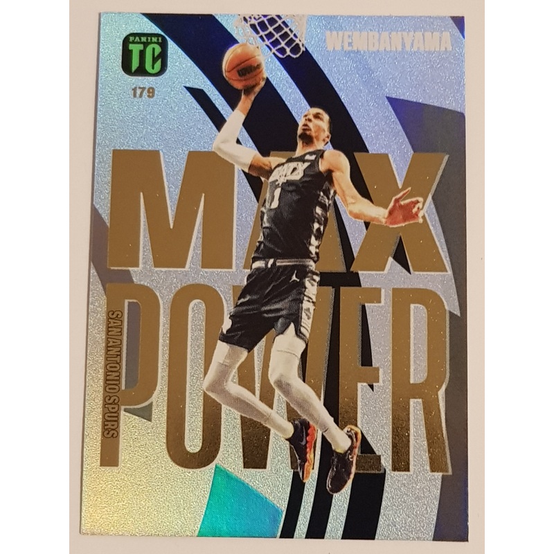 2023-24 Panini NBA Top Class Autographs Victor Wembanyama Max Power #179 Rookie Card