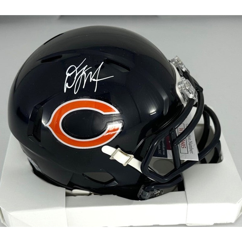 Bears Receiver DJ MOORE Signed Riddell Speed Mini Helmet AUTO – JSA