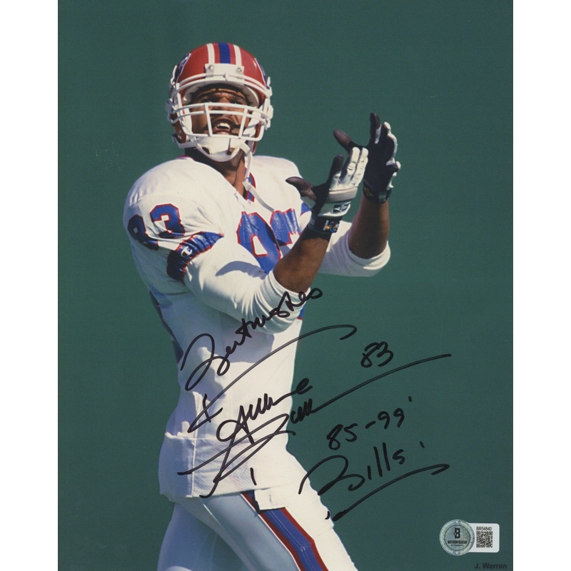 Bills Andre Reed Best Wishes Authentic Signed 8×10 Photo BAS #BR54840
